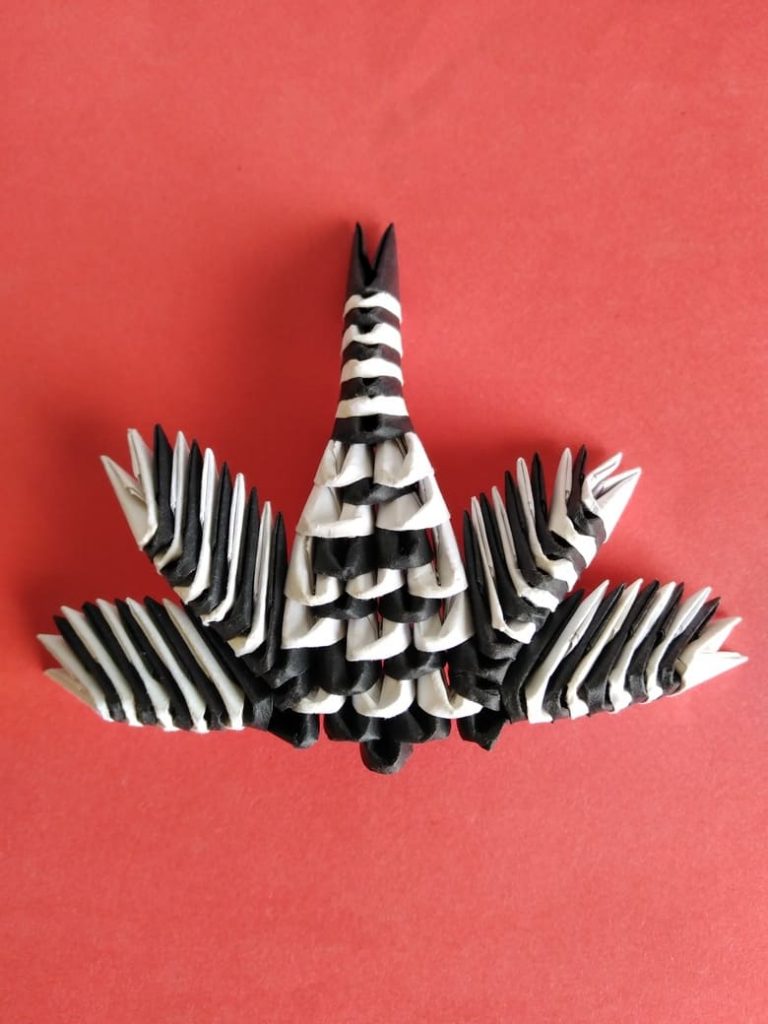 Origami 3D de una libélula