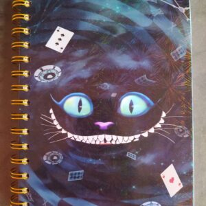 Cuaderno espiralado del gato de Alicia en el país de las maravillas