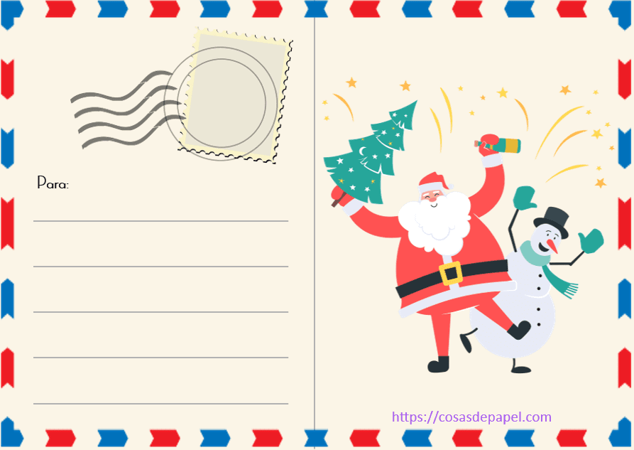 Postales y Tarjetas de navidad bonitas para imprimir gratis