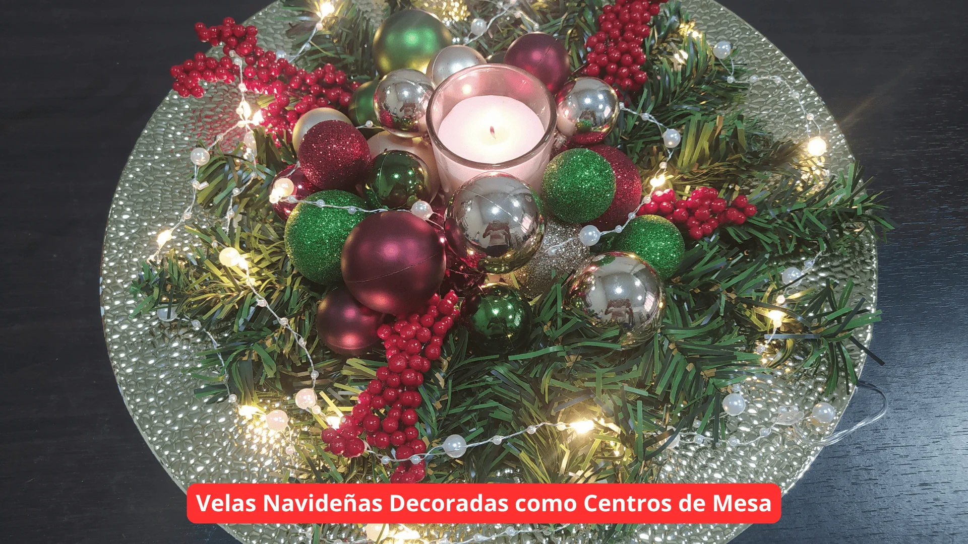 Velas Navideñas Decoradas centros de Mesa