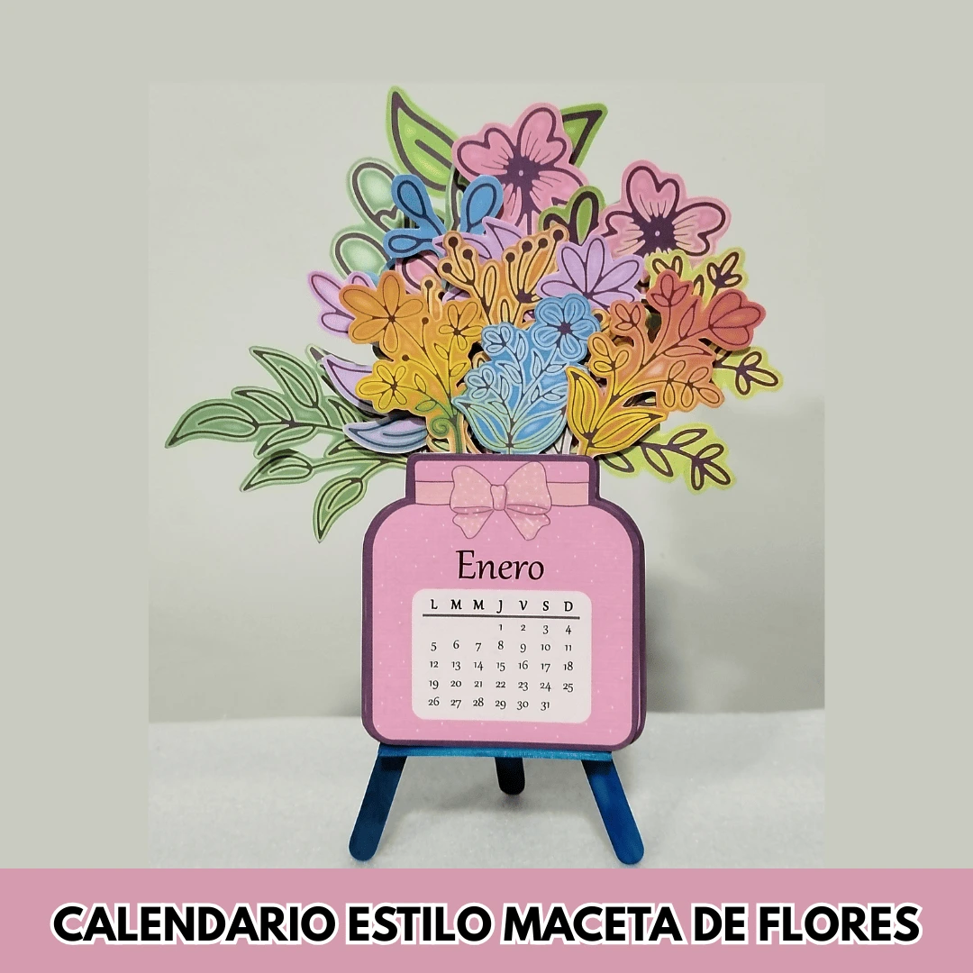 Cómo hacer un calendario de escritorio con macetero de flores