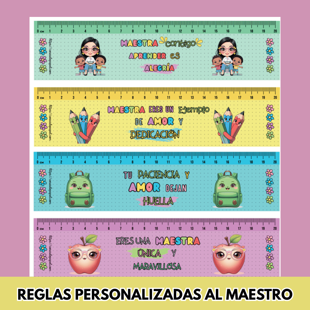 reglas personalizadas por el día del maestro