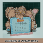 Calendario de Capibara bonito para escritorio